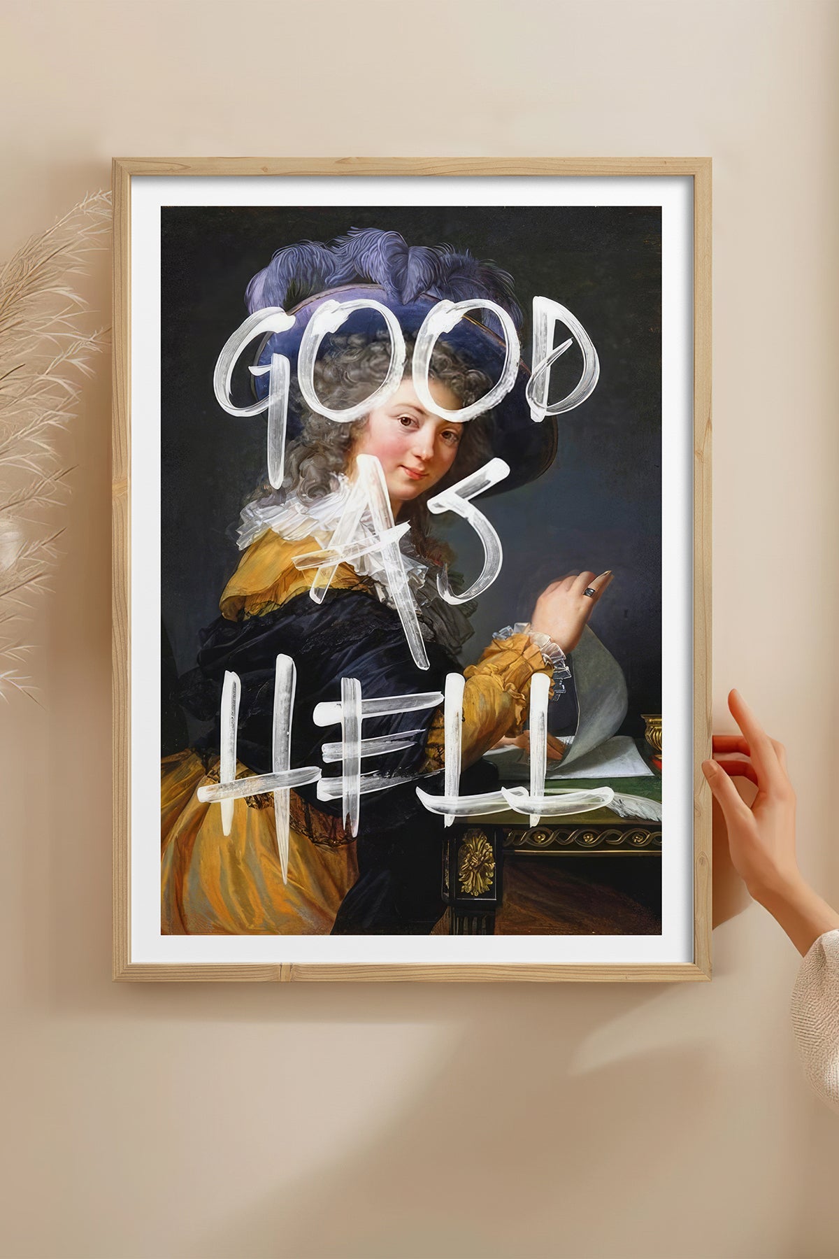 HOMEPACK Ahşap Çerçeveli Tablo Çerçeveli Poster Sanatsal Modern Duvar Dekoru TK-1085