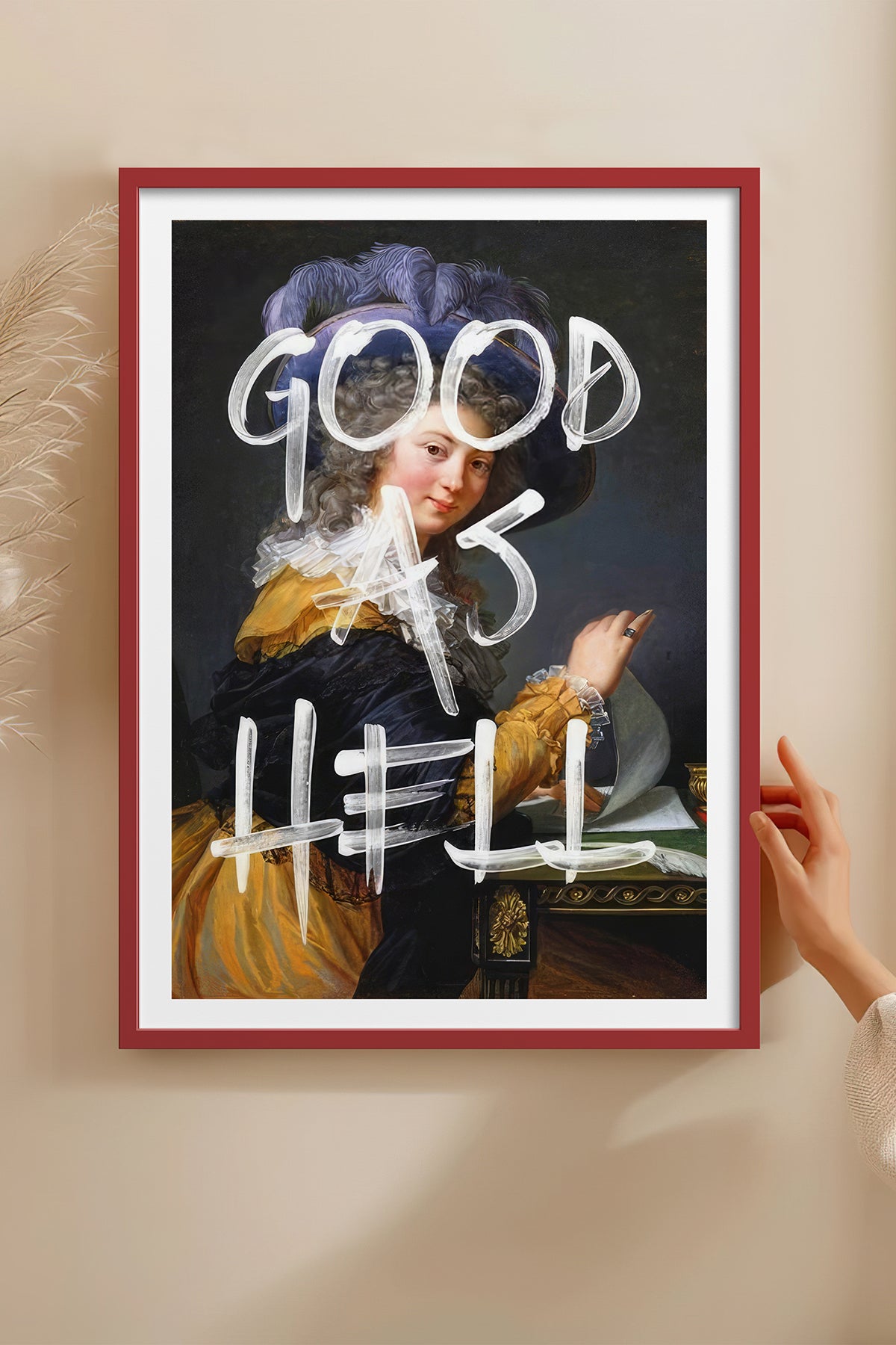 HOMEPACK Ahşap Çerçeveli Tablo Çerçeveli Poster Sanatsal Modern Duvar Dekoru TK-1085
