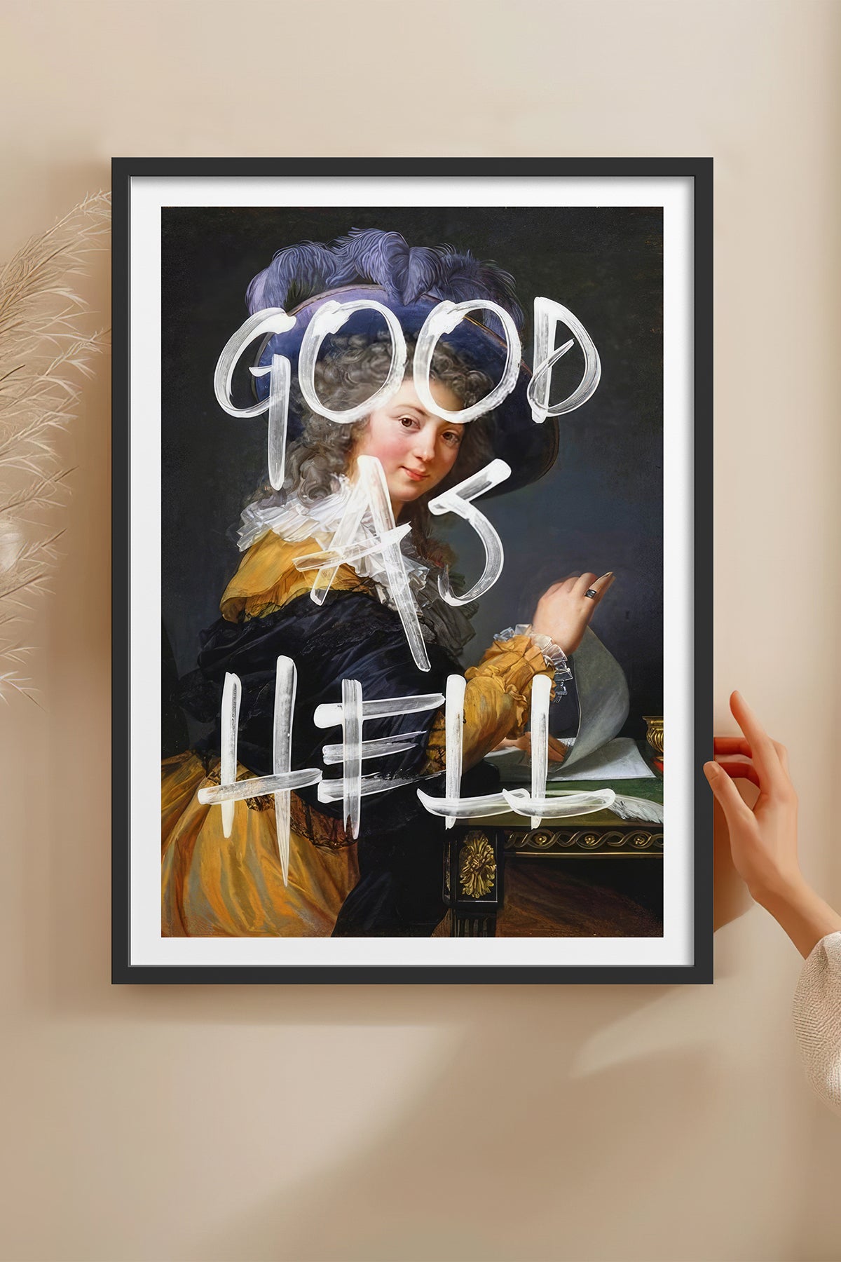 HOMEPACK Ahşap Çerçeveli Tablo Çerçeveli Poster Sanatsal Modern Duvar Dekoru TK-1085