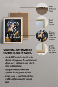HOMEPACK Ahşap Çerçeveli Tablo Çerçeveli Poster Sanatsal Modern Duvar Dekoru TK-1085