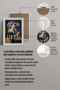 HOMEPACK Ahşap Çerçeveli Tablo Çerçeveli Poster Sanatsal Modern Duvar Dekoru TK-1085