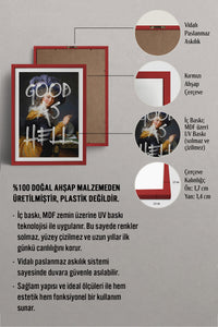 HOMEPACK Ahşap Çerçeveli Tablo Çerçeveli Poster Sanatsal Modern Duvar Dekoru TK-1085