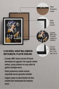 HOMEPACK Ahşap Çerçeveli Tablo Çerçeveli Poster Sanatsal Modern Duvar Dekoru TK-1085