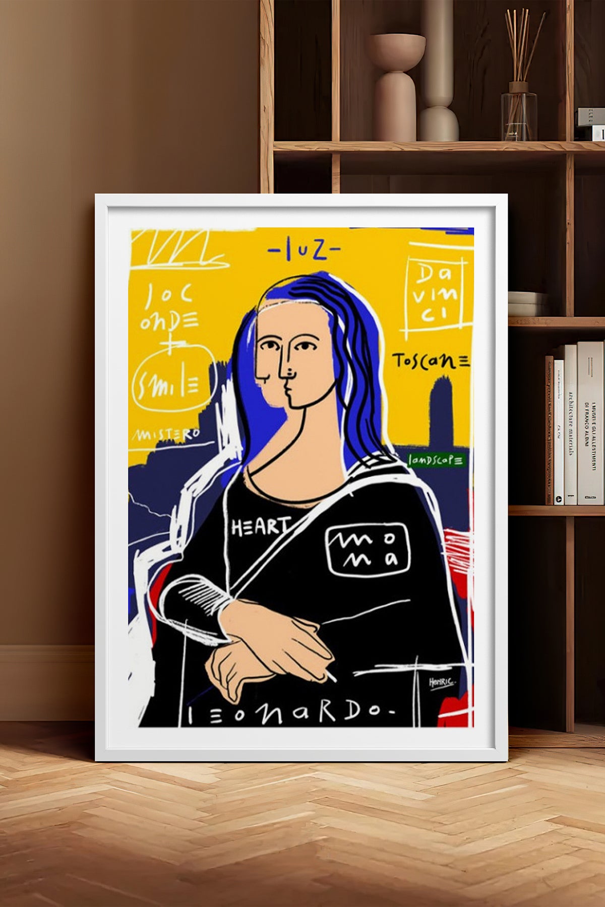 HOMEPACK Ahşap Çerçeveli Tablo Çerçeveli Poster Sanatsal Modern Duvar Dekoru TK-1086