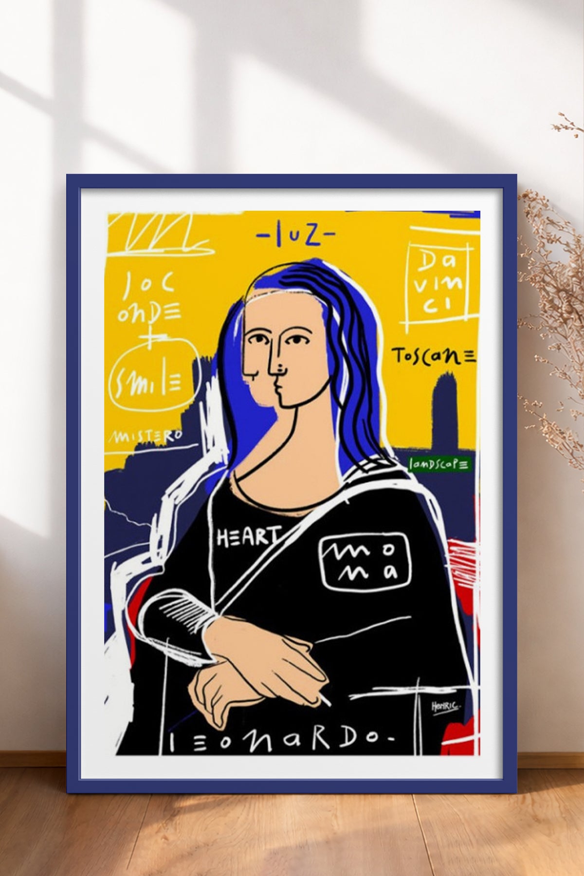 HOMEPACK Ahşap Çerçeveli Tablo Çerçeveli Poster Sanatsal Modern Duvar Dekoru TK-1086