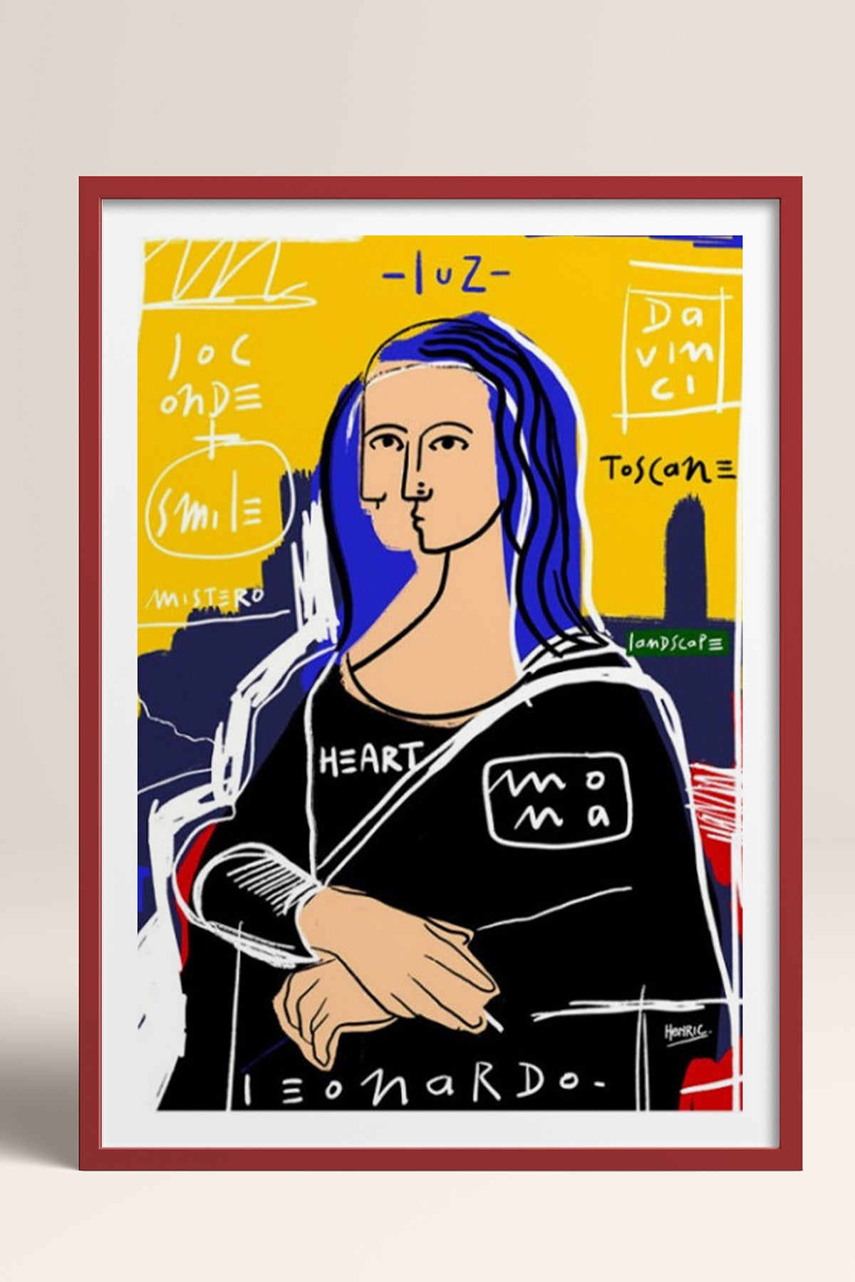 HOMEPACK Ahşap Çerçeveli Tablo Çerçeveli Poster Sanatsal Modern Duvar Dekoru TK-1086