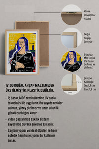 HOMEPACK Ahşap Çerçeveli Tablo Çerçeveli Poster Sanatsal Modern Duvar Dekoru TK-1086