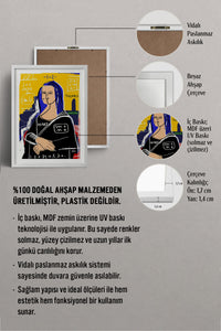 HOMEPACK Ahşap Çerçeveli Tablo Çerçeveli Poster Sanatsal Modern Duvar Dekoru TK-1086