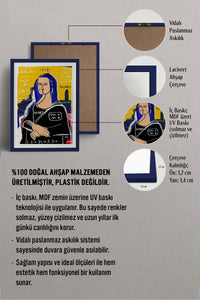 HOMEPACK Ahşap Çerçeveli Tablo Çerçeveli Poster Sanatsal Modern Duvar Dekoru TK-1086