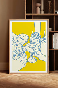 HOMEPACK Ahşap Çerçeveli Tablo Çerçeveli Poster Sanatsal Modern Duvar Dekoru TK-1091
