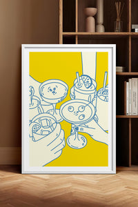 HOMEPACK Ahşap Çerçeveli Tablo Çerçeveli Poster Sanatsal Modern Duvar Dekoru TK-1091