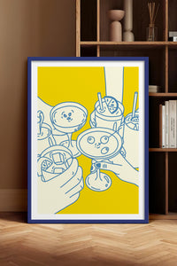 HOMEPACK Ahşap Çerçeveli Tablo Çerçeveli Poster Sanatsal Modern Duvar Dekoru TK-1091