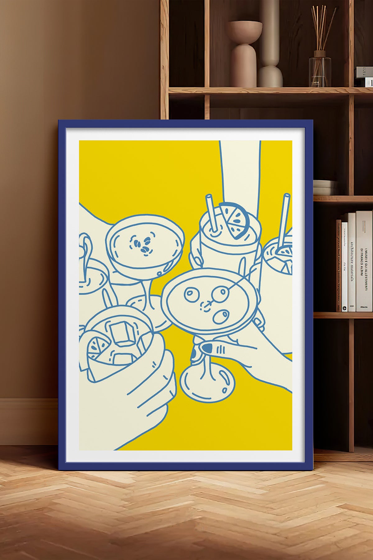 HOMEPACK Ahşap Çerçeveli Tablo Çerçeveli Poster Sanatsal Modern Duvar Dekoru TK-1091