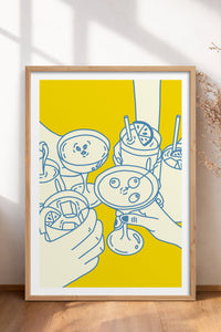 HOMEPACK Ahşap Çerçeveli Tablo Çerçeveli Poster Sanatsal Modern Duvar Dekoru TK-1091