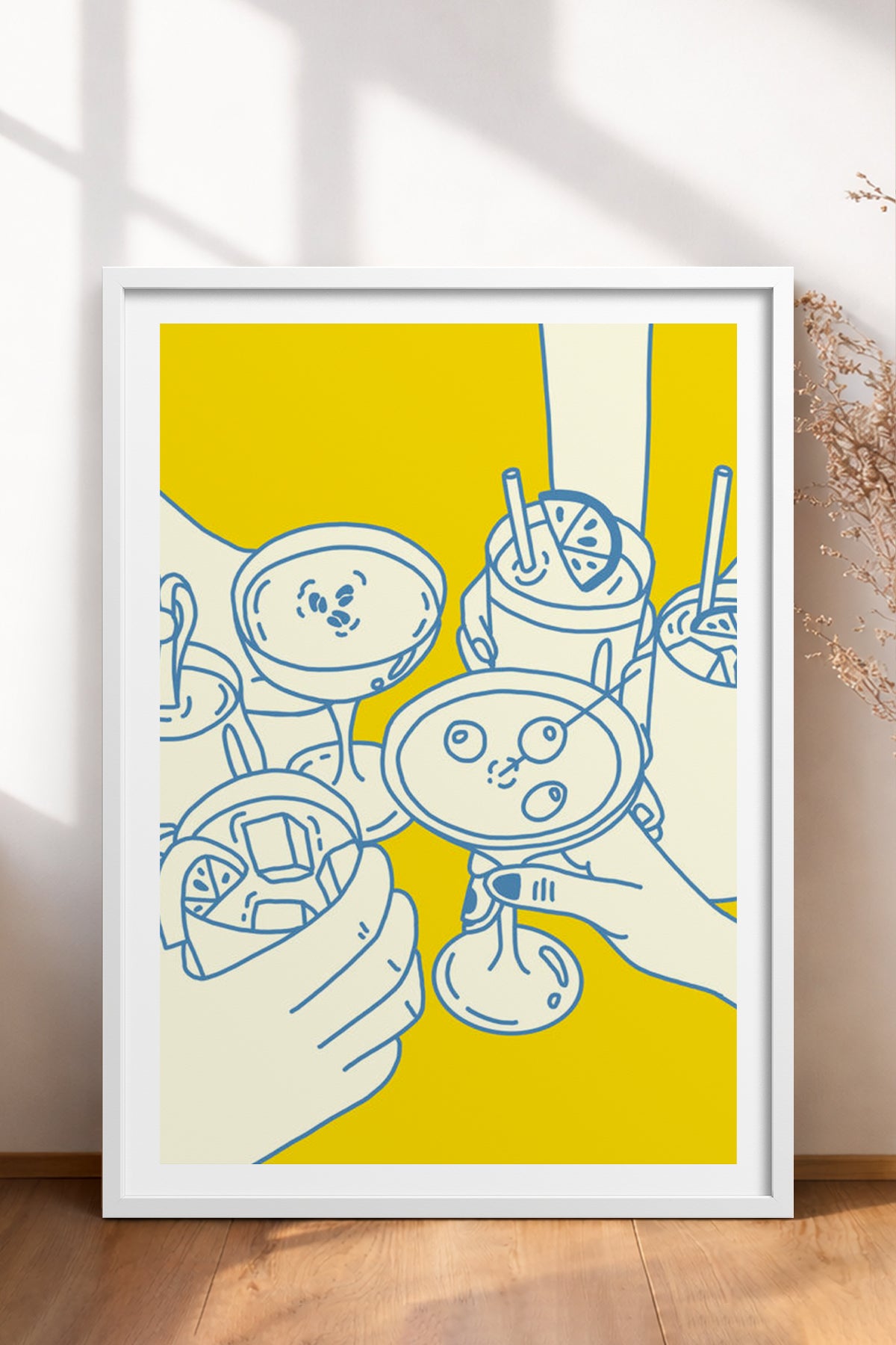 HOMEPACK Ahşap Çerçeveli Tablo Çerçeveli Poster Sanatsal Modern Duvar Dekoru TK-1091