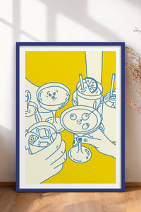 HOMEPACK Ahşap Çerçeveli Tablo Çerçeveli Poster Sanatsal Modern Duvar Dekoru TK-1091