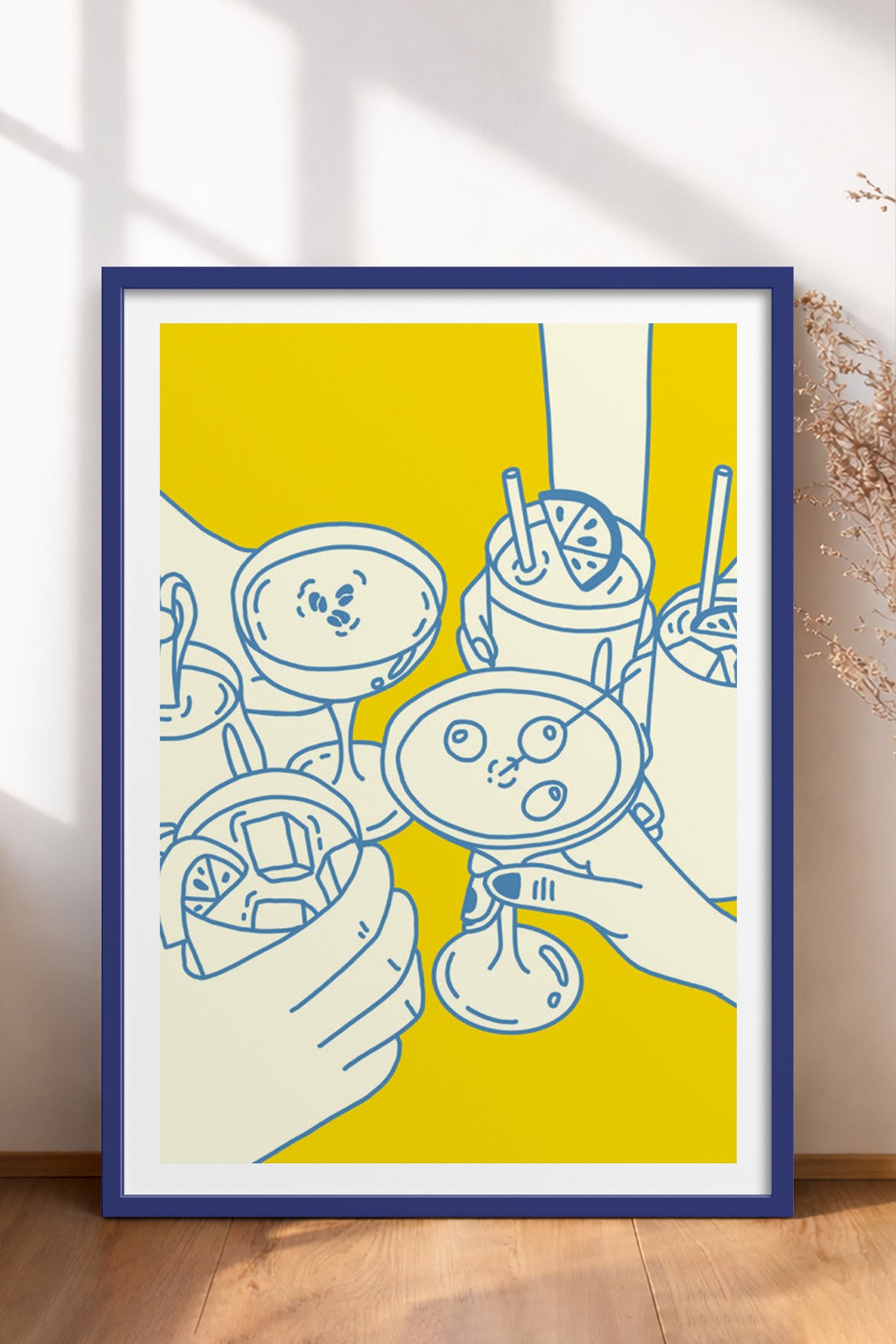 HOMEPACK Ahşap Çerçeveli Tablo Çerçeveli Poster Sanatsal Modern Duvar Dekoru TK-1091