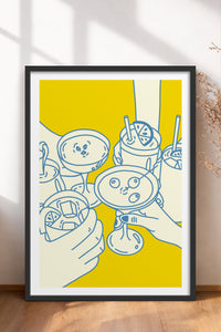 HOMEPACK Ahşap Çerçeveli Tablo Çerçeveli Poster Sanatsal Modern Duvar Dekoru TK-1091