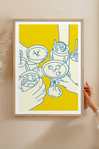 HOMEPACK Ahşap Çerçeveli Tablo Çerçeveli Poster Sanatsal Modern Duvar Dekoru TK-1091