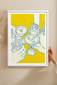 HOMEPACK Ahşap Çerçeveli Tablo Çerçeveli Poster Sanatsal Modern Duvar Dekoru TK-1091