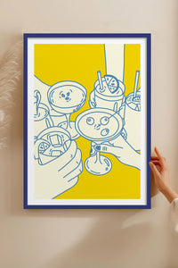 HOMEPACK Ahşap Çerçeveli Tablo Çerçeveli Poster Sanatsal Modern Duvar Dekoru TK-1091
