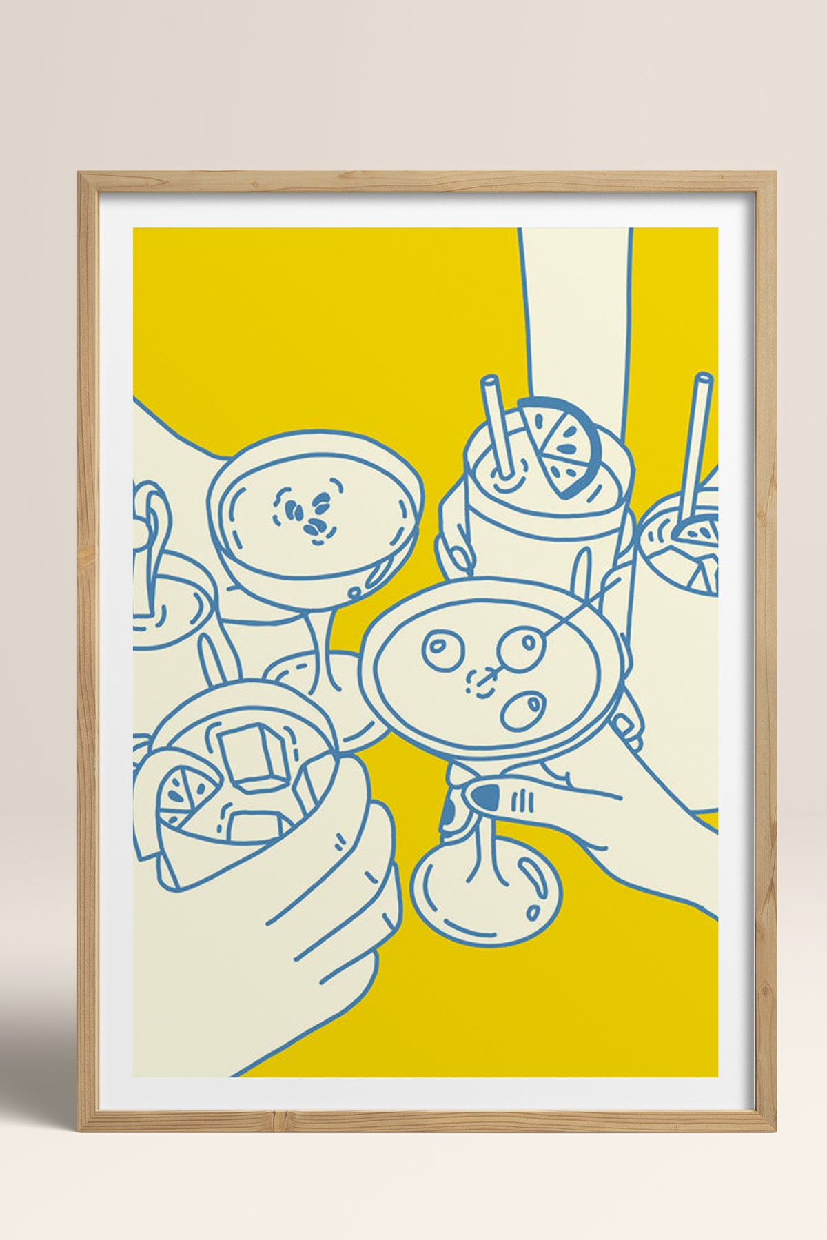 HOMEPACK Ahşap Çerçeveli Tablo Çerçeveli Poster Sanatsal Modern Duvar Dekoru TK-1091