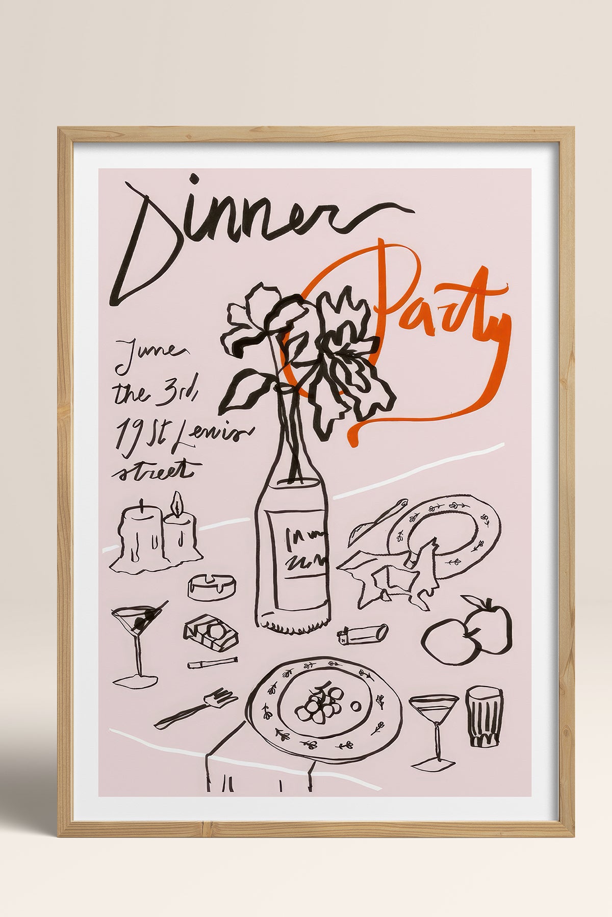 HOMEPACK Ahşap Çerçeveli Tablo Çerçeveli Poster Sanatsal Modern Duvar Dekoru TK-1093