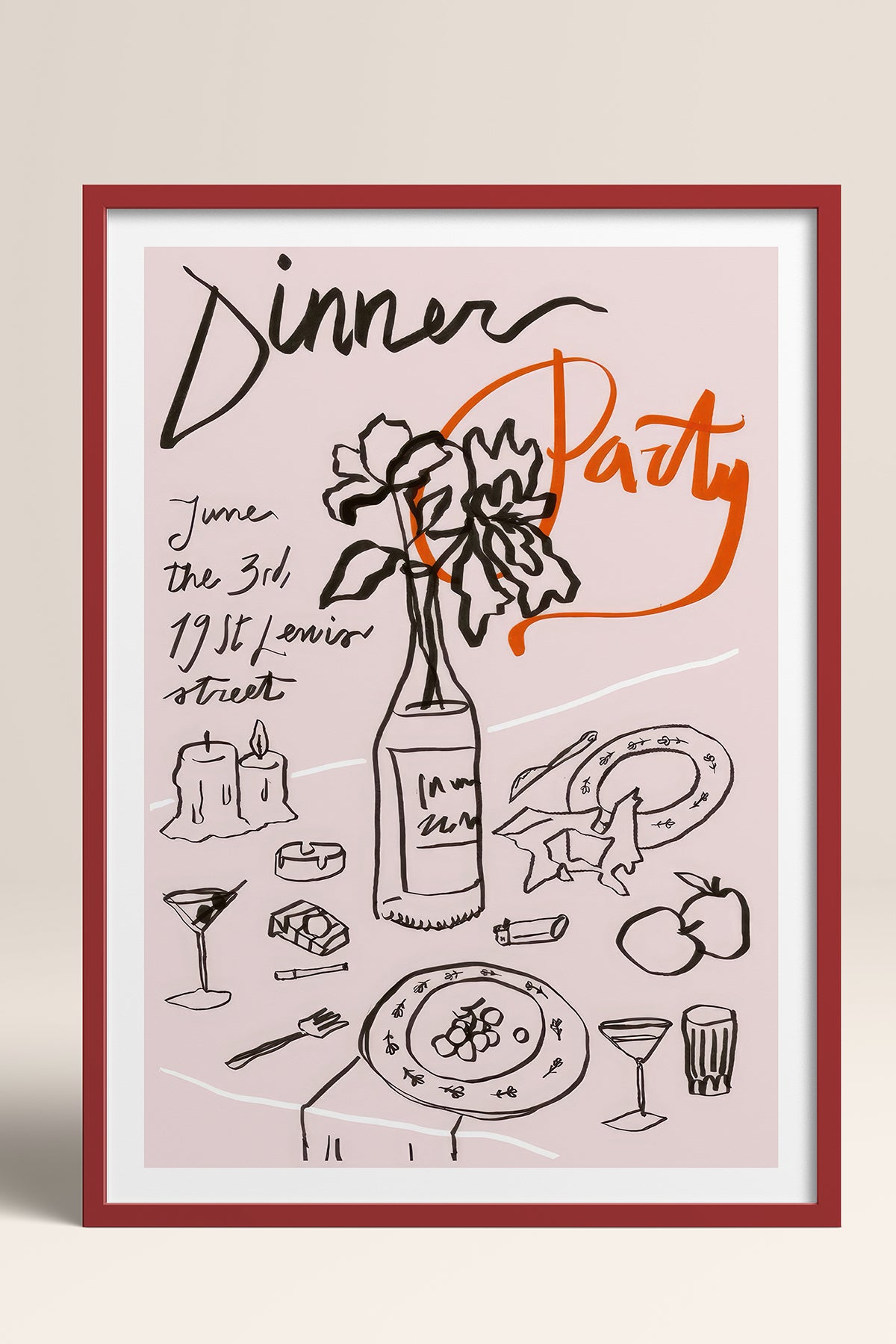 HOMEPACK Ahşap Çerçeveli Tablo Çerçeveli Poster Sanatsal Modern Duvar Dekoru TK-1093