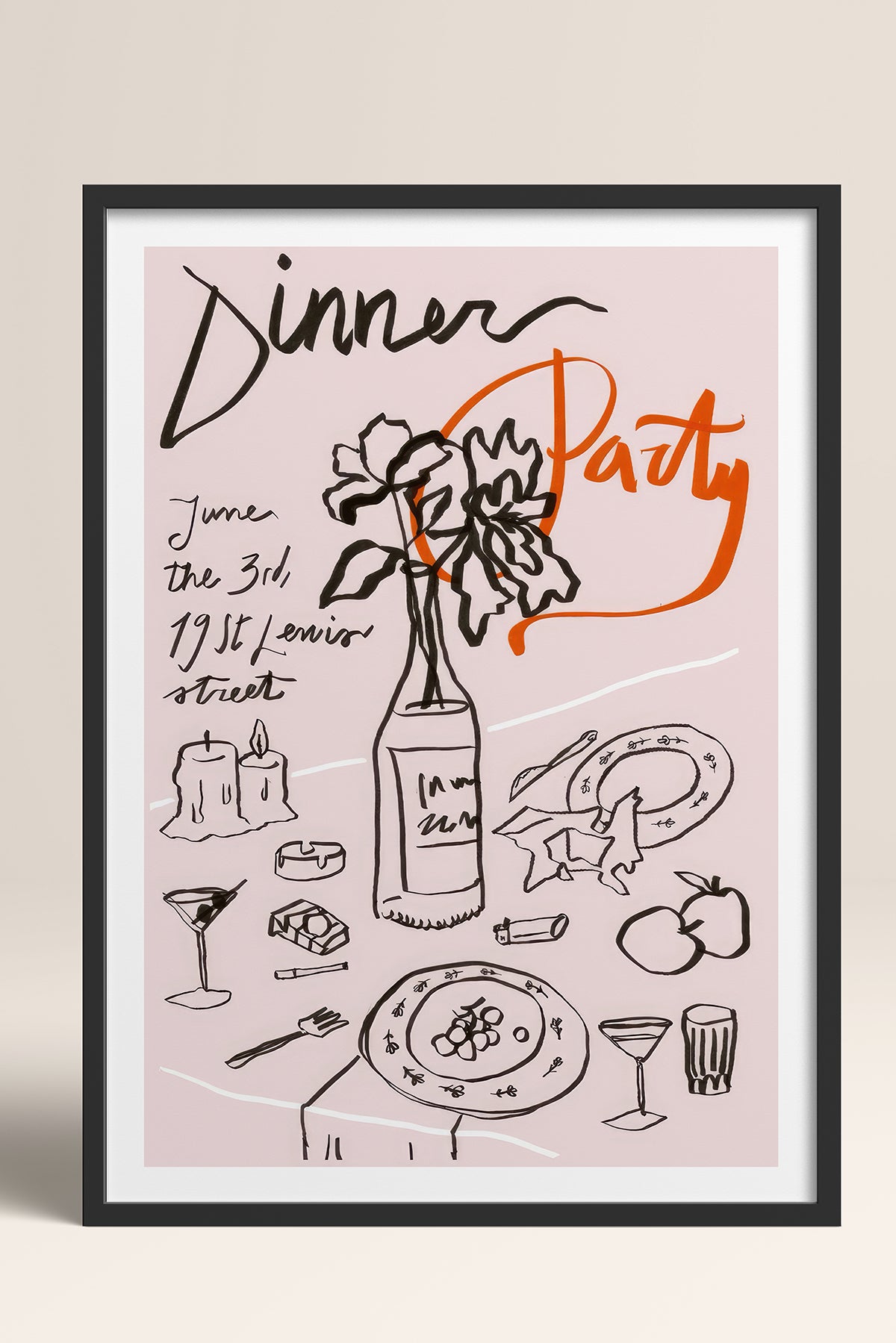 HOMEPACK Ahşap Çerçeveli Tablo Çerçeveli Poster Sanatsal Modern Duvar Dekoru TK-1093