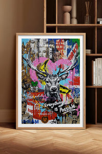HOMEPACK Ahşap Çerçeveli Tablo Çerçeveli Poster Sanatsal Modern Duvar Dekoru TK-1094