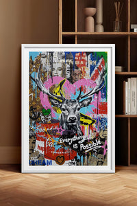 HOMEPACK Ahşap Çerçeveli Tablo Çerçeveli Poster Sanatsal Modern Duvar Dekoru TK-1094