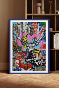 HOMEPACK Ahşap Çerçeveli Tablo Çerçeveli Poster Sanatsal Modern Duvar Dekoru TK-1094
