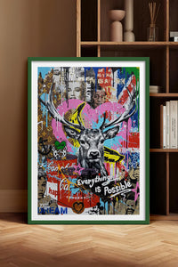 HOMEPACK Ahşap Çerçeveli Tablo Çerçeveli Poster Sanatsal Modern Duvar Dekoru TK-1094