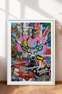 HOMEPACK Ahşap Çerçeveli Tablo Çerçeveli Poster Sanatsal Modern Duvar Dekoru TK-1094