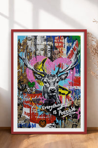 HOMEPACK Ahşap Çerçeveli Tablo Çerçeveli Poster Sanatsal Modern Duvar Dekoru TK-1094