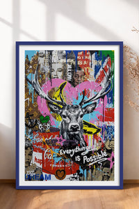HOMEPACK Ahşap Çerçeveli Tablo Çerçeveli Poster Sanatsal Modern Duvar Dekoru TK-1094