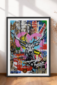 HOMEPACK Ahşap Çerçeveli Tablo Çerçeveli Poster Sanatsal Modern Duvar Dekoru TK-1094