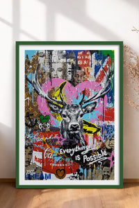 HOMEPACK Ahşap Çerçeveli Tablo Çerçeveli Poster Sanatsal Modern Duvar Dekoru TK-1094