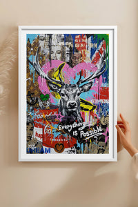 HOMEPACK Ahşap Çerçeveli Tablo Çerçeveli Poster Sanatsal Modern Duvar Dekoru TK-1094