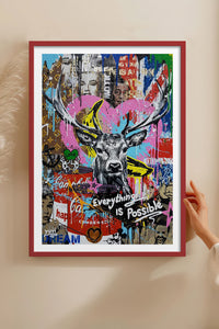 HOMEPACK Ahşap Çerçeveli Tablo Çerçeveli Poster Sanatsal Modern Duvar Dekoru TK-1094