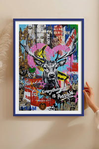 HOMEPACK Ahşap Çerçeveli Tablo Çerçeveli Poster Sanatsal Modern Duvar Dekoru TK-1094