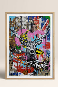 HOMEPACK Ahşap Çerçeveli Tablo Çerçeveli Poster Sanatsal Modern Duvar Dekoru TK-1094