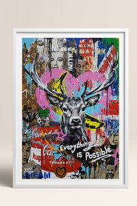 HOMEPACK Ahşap Çerçeveli Tablo Çerçeveli Poster Sanatsal Modern Duvar Dekoru TK-1094