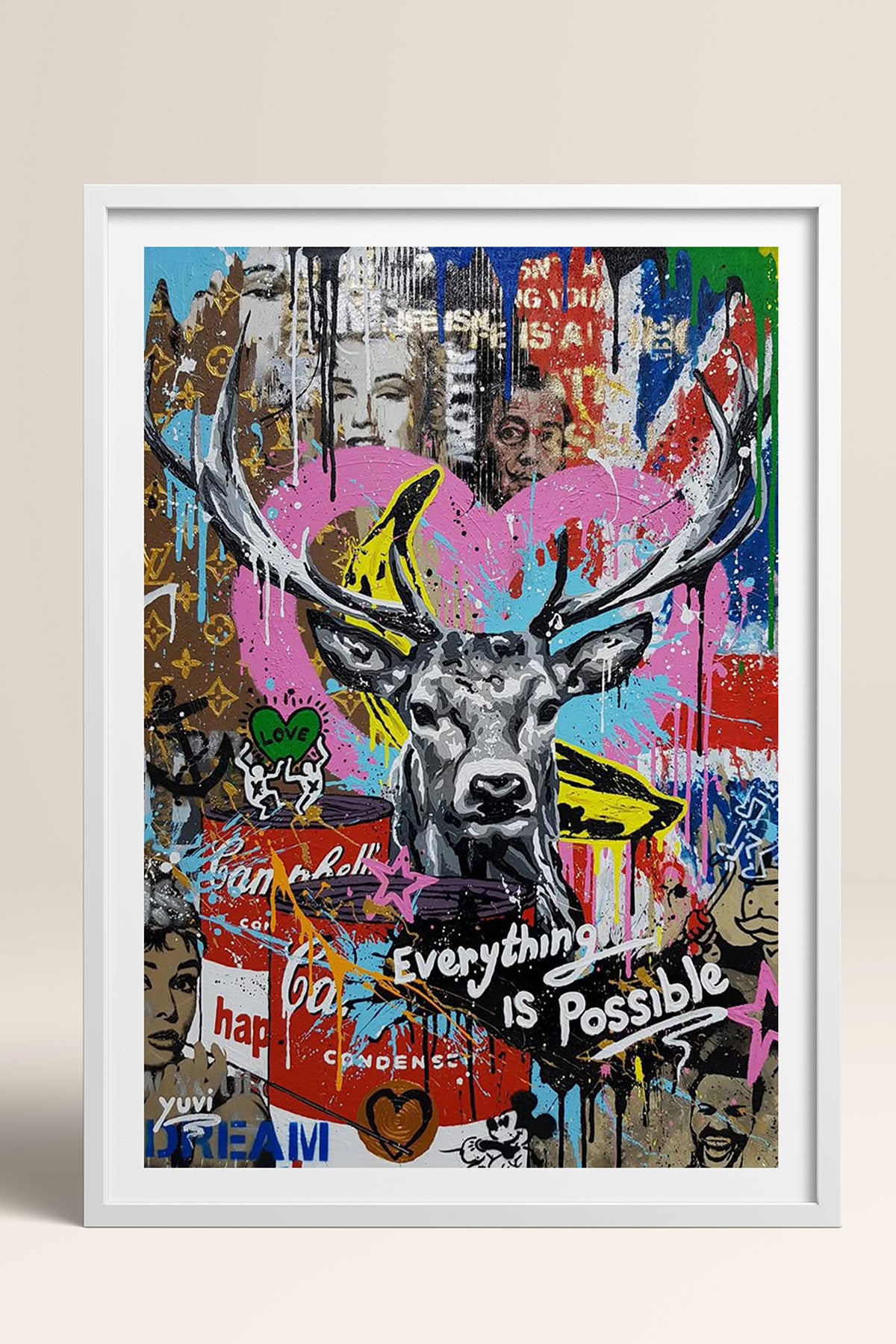 HOMEPACK Ahşap Çerçeveli Tablo Çerçeveli Poster Sanatsal Modern Duvar Dekoru TK-1094