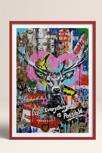 HOMEPACK Ahşap Çerçeveli Tablo Çerçeveli Poster Sanatsal Modern Duvar Dekoru TK-1094
