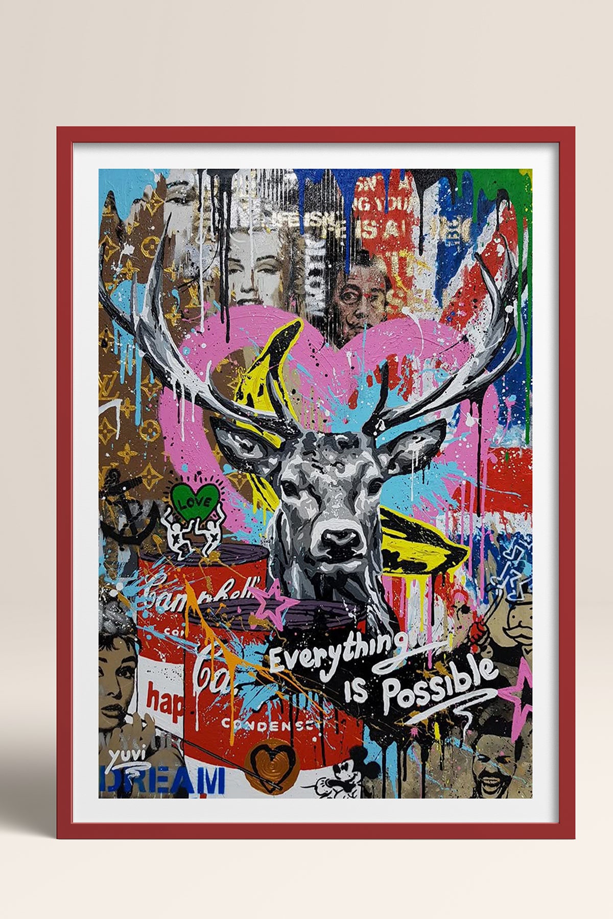 HOMEPACK Ahşap Çerçeveli Tablo Çerçeveli Poster Sanatsal Modern Duvar Dekoru TK-1094