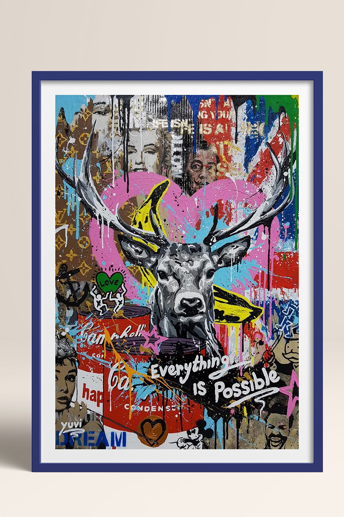 HOMEPACK Ahşap Çerçeveli Tablo Çerçeveli Poster Sanatsal Modern Duvar Dekoru TK-1094