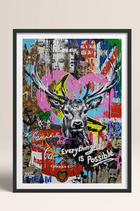 HOMEPACK Ahşap Çerçeveli Tablo Çerçeveli Poster Sanatsal Modern Duvar Dekoru TK-1094