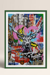 HOMEPACK Ahşap Çerçeveli Tablo Çerçeveli Poster Sanatsal Modern Duvar Dekoru TK-1094