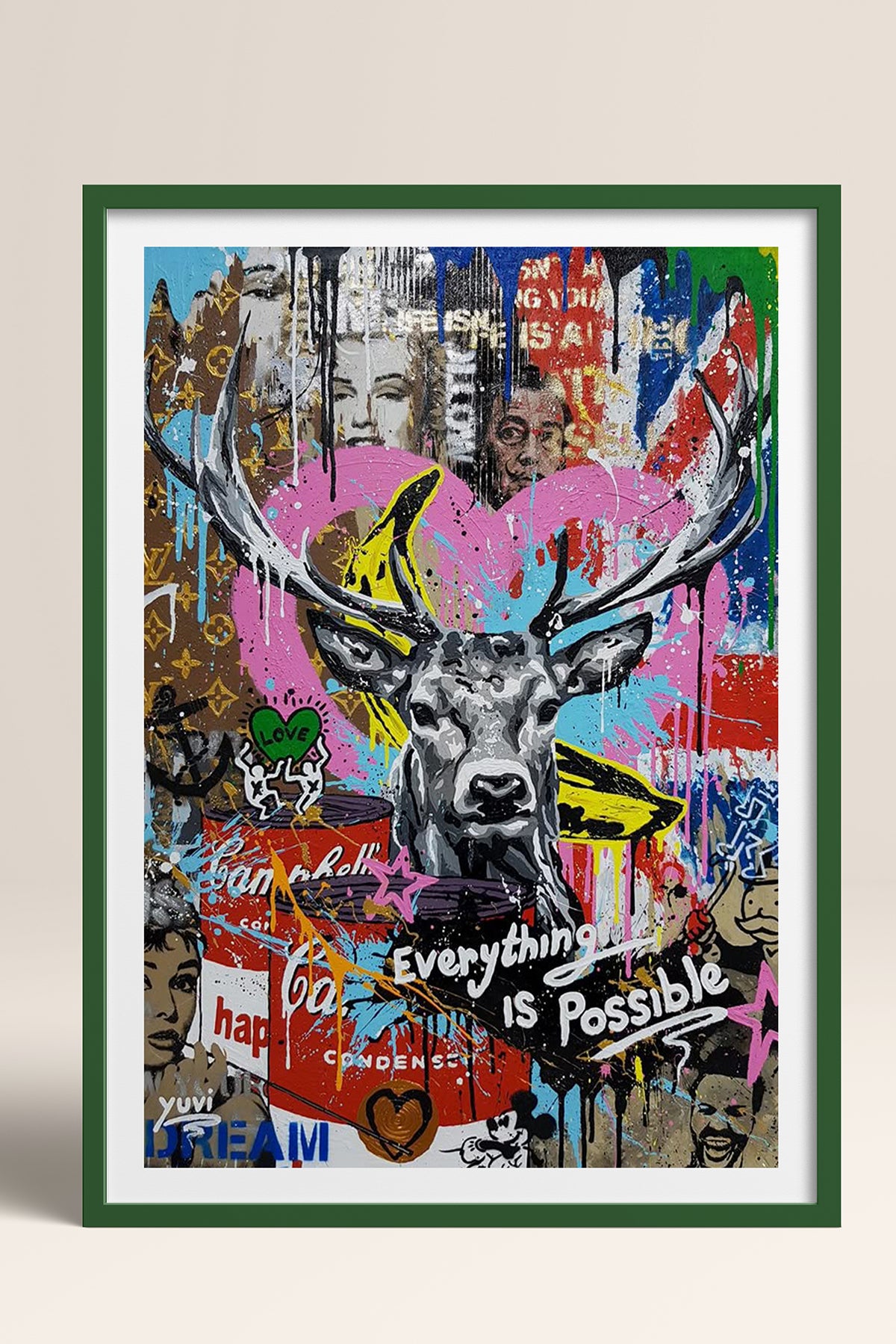 HOMEPACK Ahşap Çerçeveli Tablo Çerçeveli Poster Sanatsal Modern Duvar Dekoru TK-1094